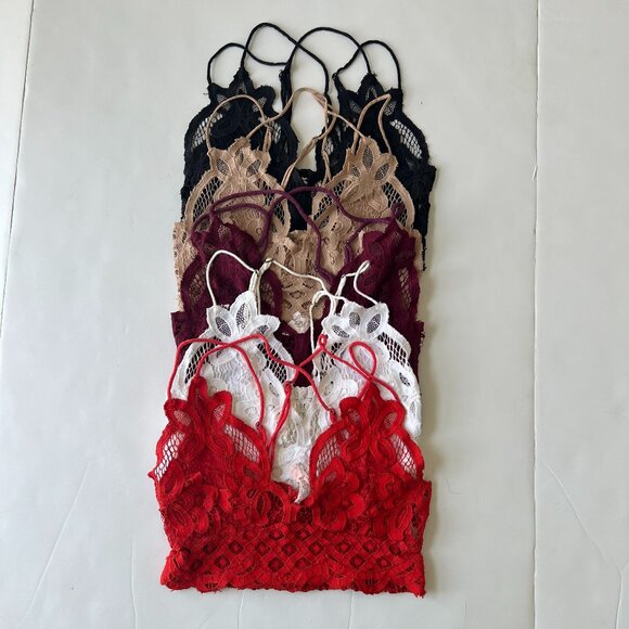 Free People Other - Free People Adella Lace Bralettes Set of 5 XS